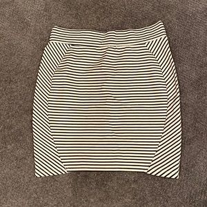 Cute Black and White Striped Skirt